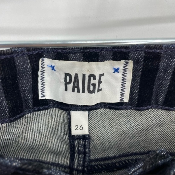PAIGE Verdugo Ultra Skinny Velvet Striped Size 26 Dark Wash‎ Womens Jeans - Picture 6 of 11